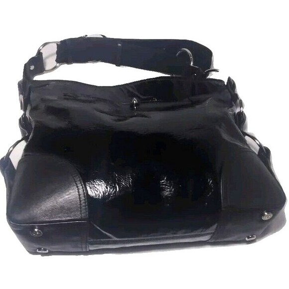 Donald J. Pliner Jett Reflections Hobo Shoulder Bag Black Leather Retail $275 - Picture 3 of 6